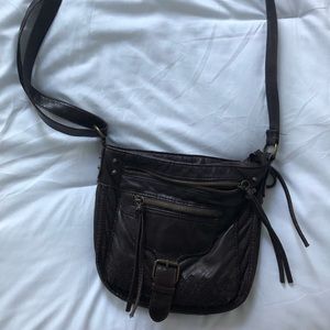 Brown Leather Mossimo Handbag with adjustable strap